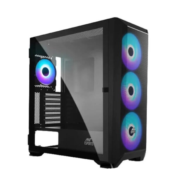 ANT ESPORTS 711 Air Mesh ARGB EATX Mid Tower Cabinet (Black)